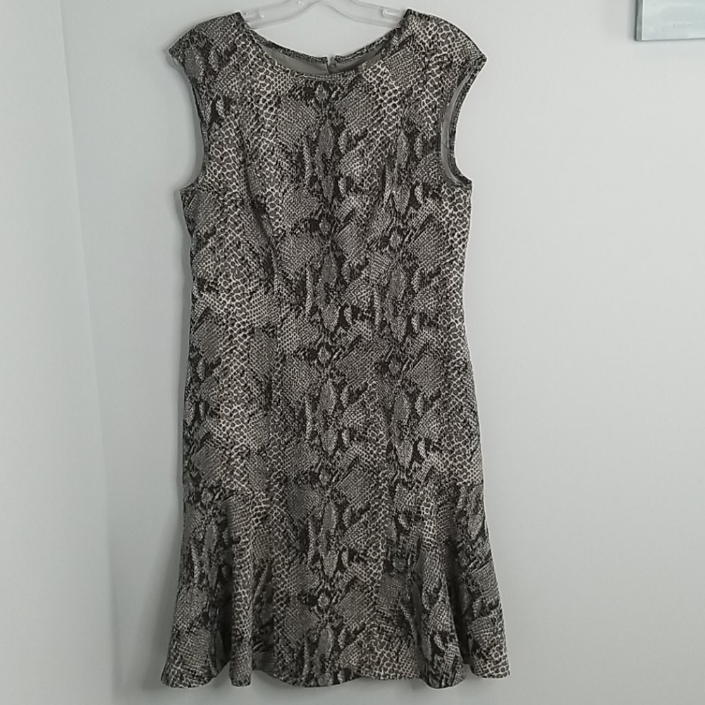 Ann Taylor snakeskin animal print dress 10